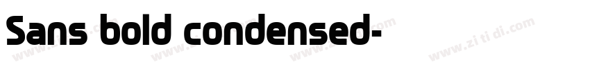 Sans bold condensed字体转换